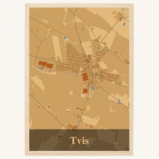 Tvis plakat – Firkantet 2026 – Lys pastel brun