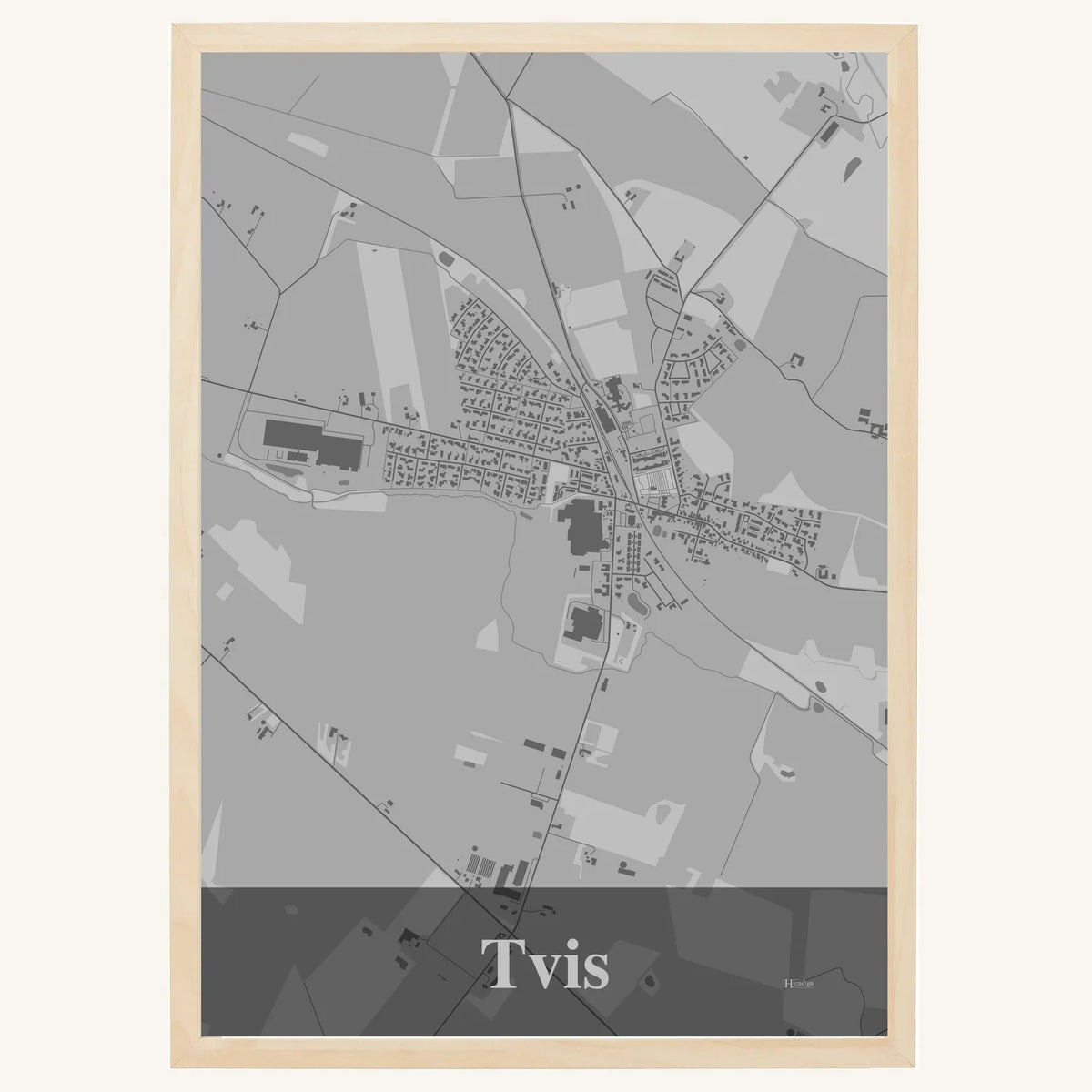 Tvis plakat – Firkantet 2026 – Lys pastel grå