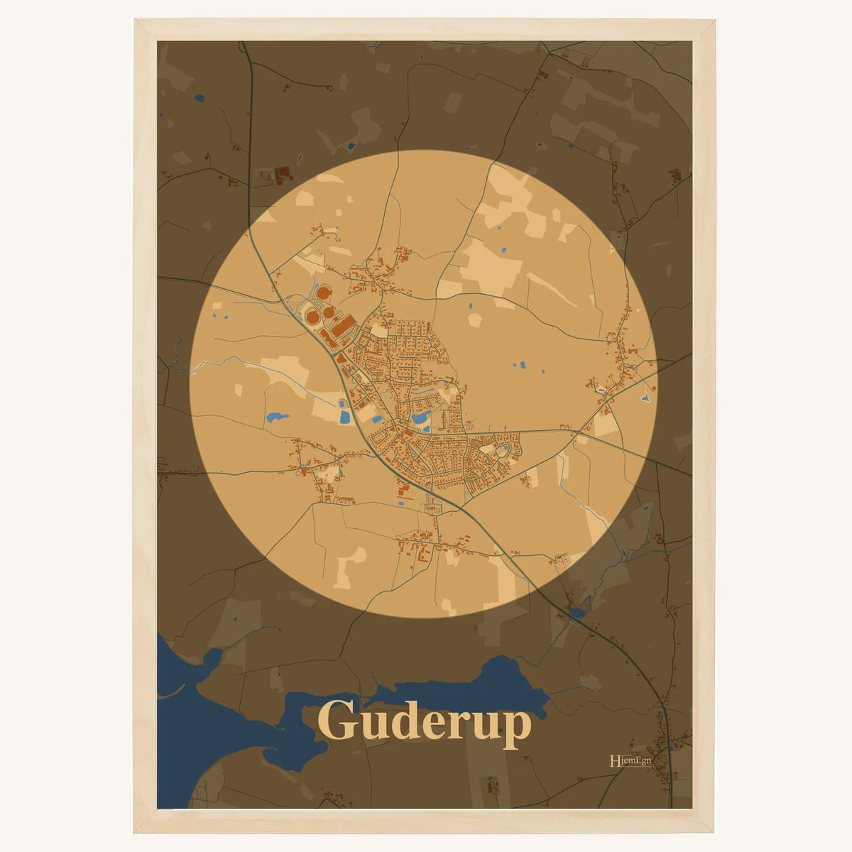 Guderup plakat – Centrum 2026 – Lys pastel brun