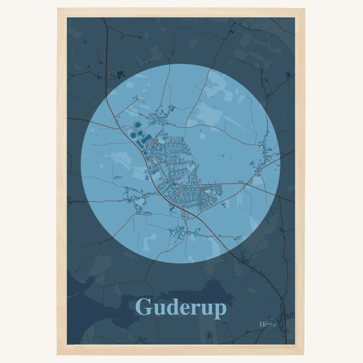 Guderup plakat – Centrum 2026 – Lys pastel blå