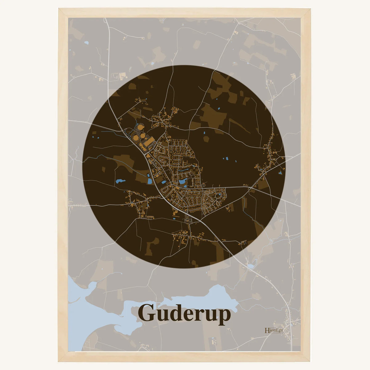 Guderup plakat – Centrum 2026 – Mørk brun