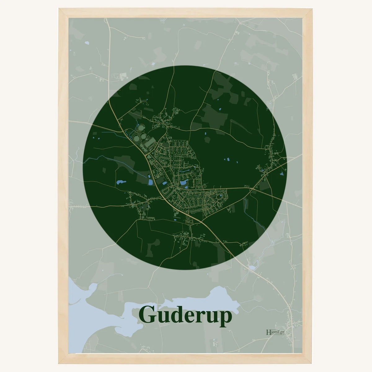 Guderup plakat – Centrum 2026 – Mørk grøn
