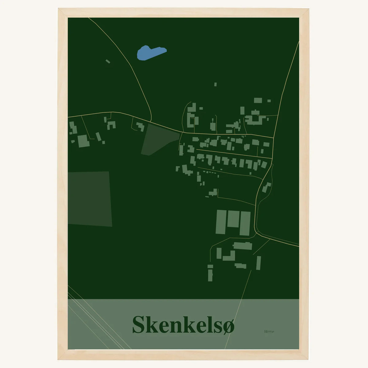 Skenkelsø plakat – Firkantet 2026 – Mørk grøn