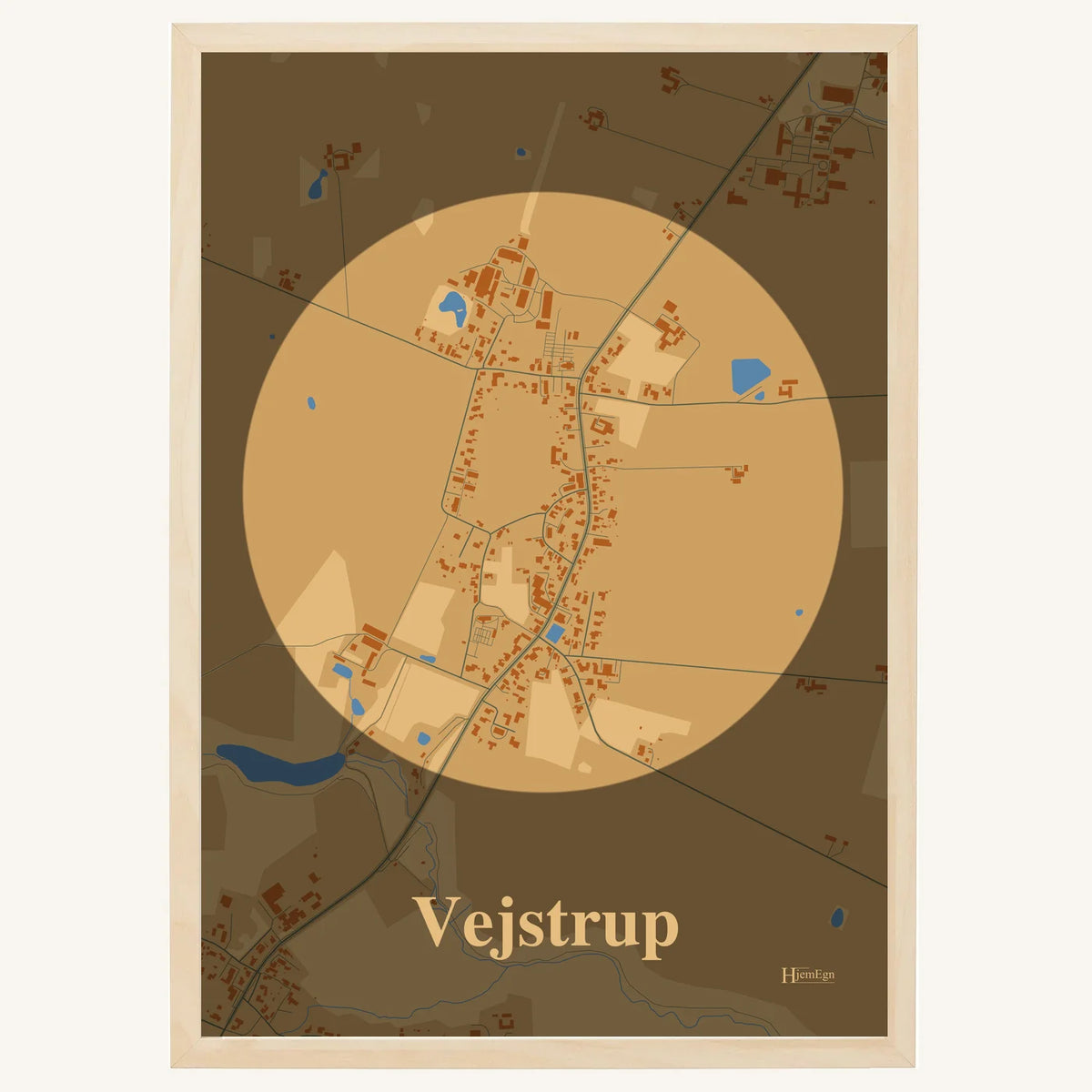 Vejstrup plakat – Centrum 2026 – Lys pastel brun