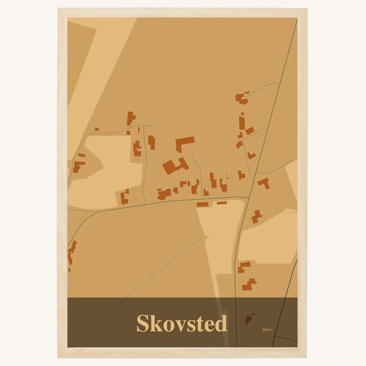 Skovsted plakat – Firkantet 2026 – Lys pastel brun