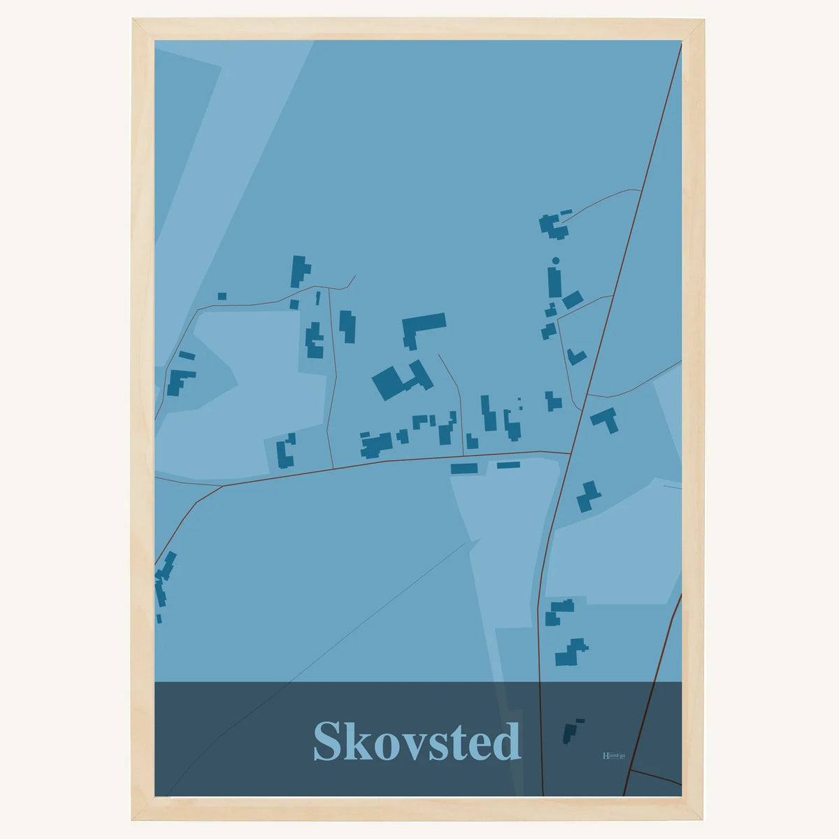 Skovsted plakat – Firkantet 2026 – Lys pastel blå