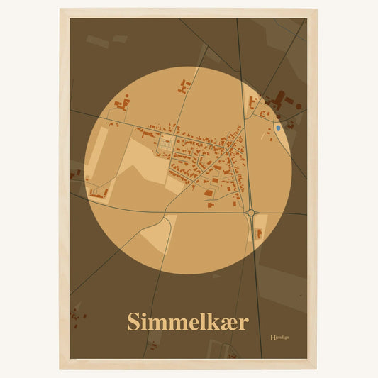 Simmelkær plakat – Centrum 2026 – Lys pastel brun