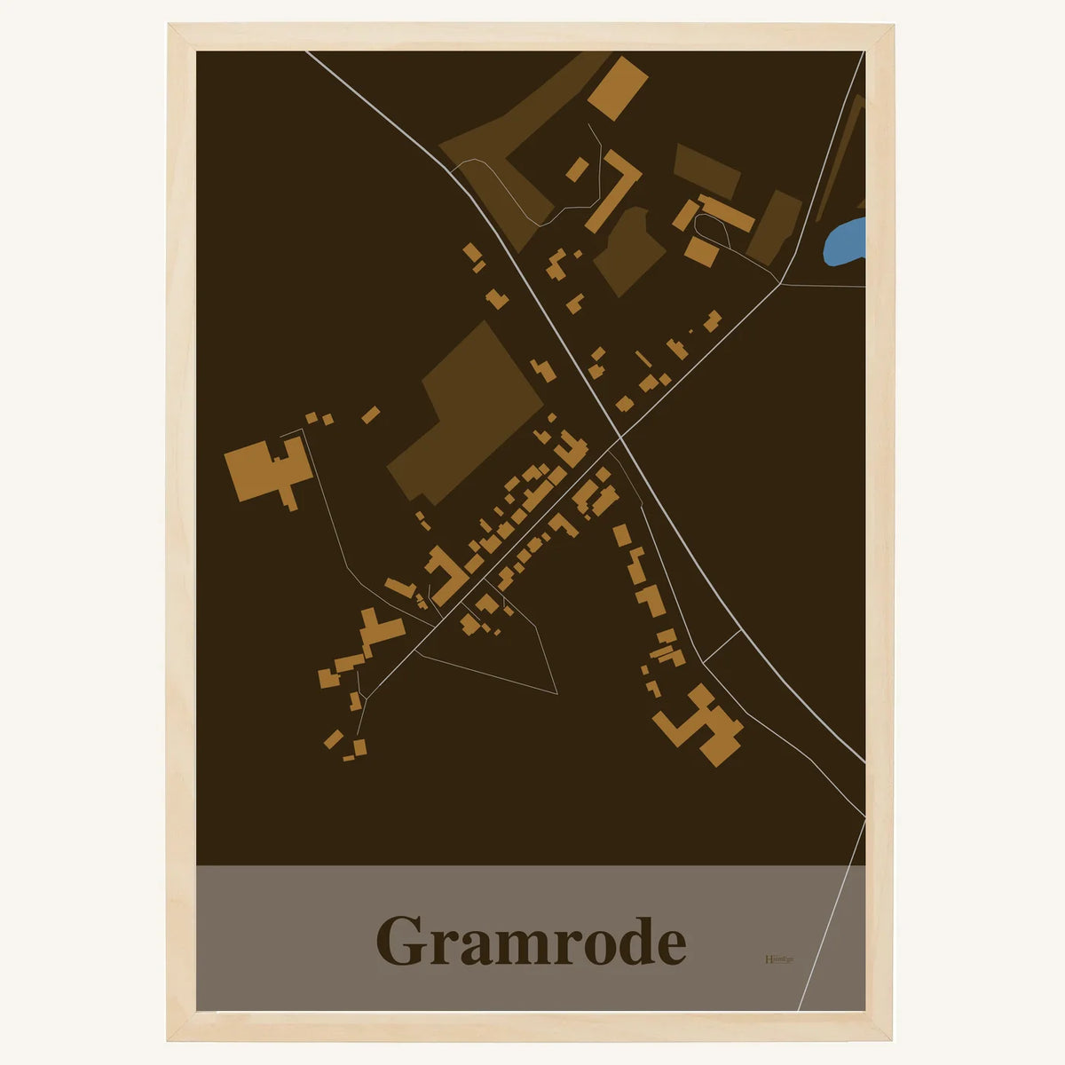Gramrode plakat – Firkantet 2026 – Mørk brun