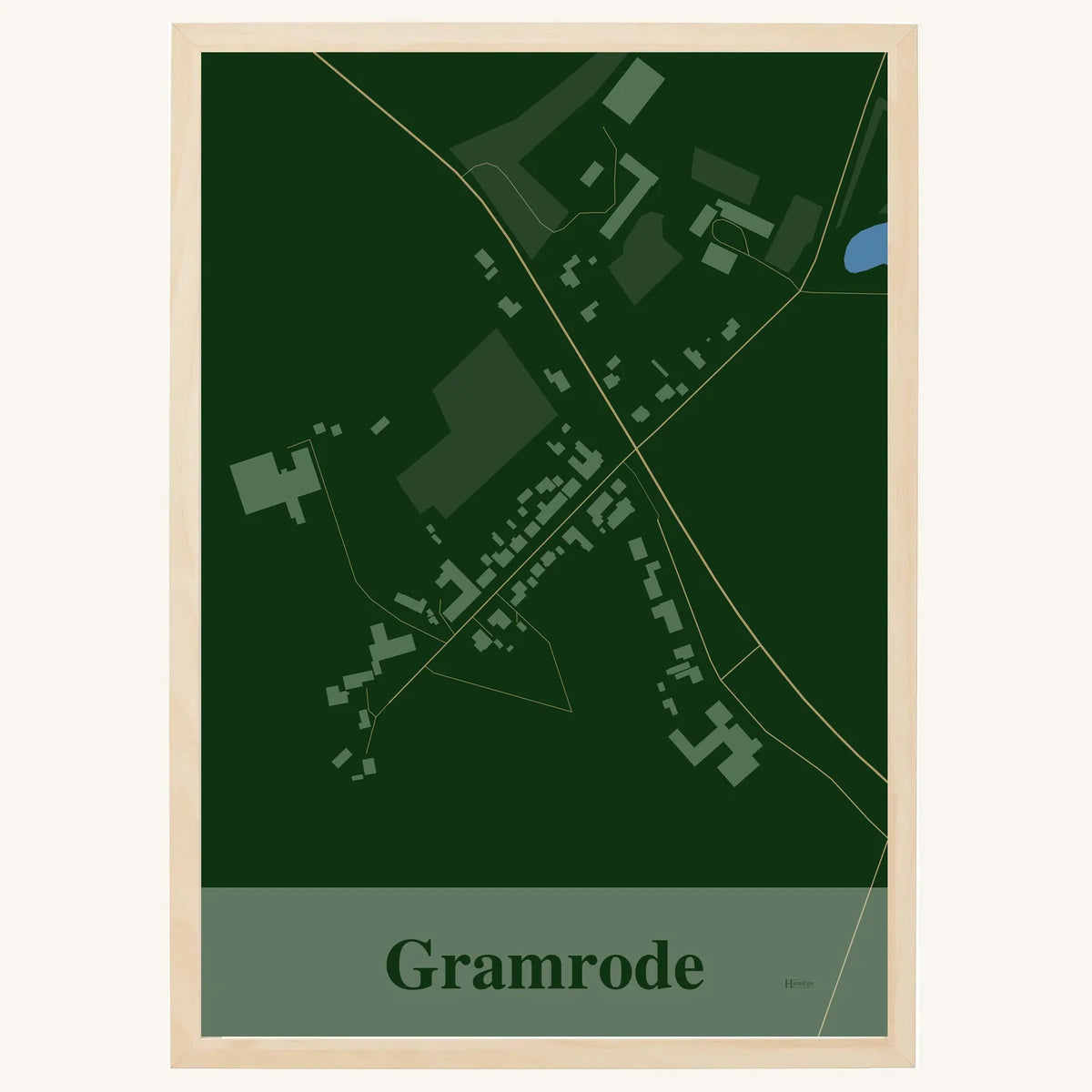 Gramrode plakat – Firkantet 2026 – Mørk grøn