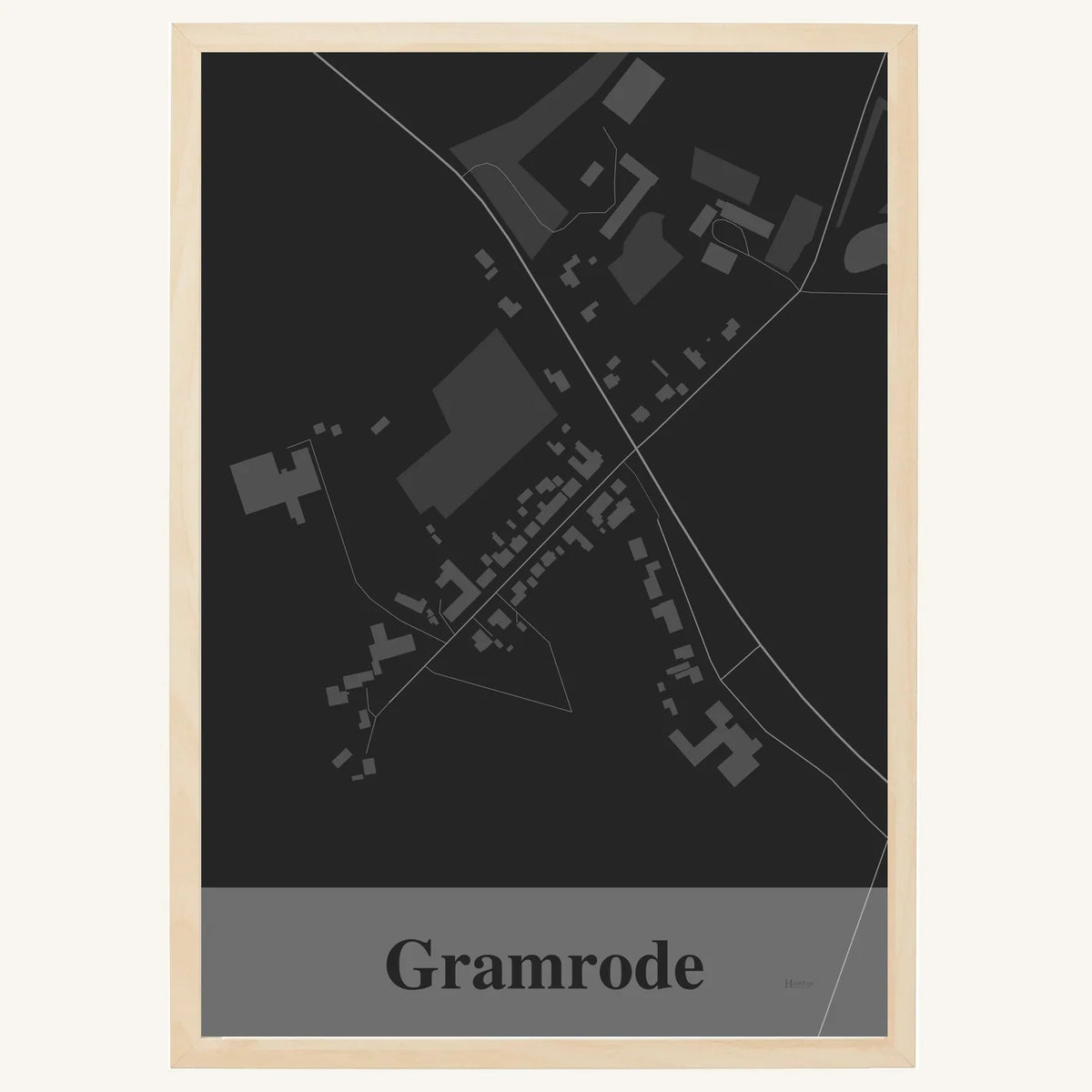Gramrode plakat – Firkantet 2026 – Mørk grå
