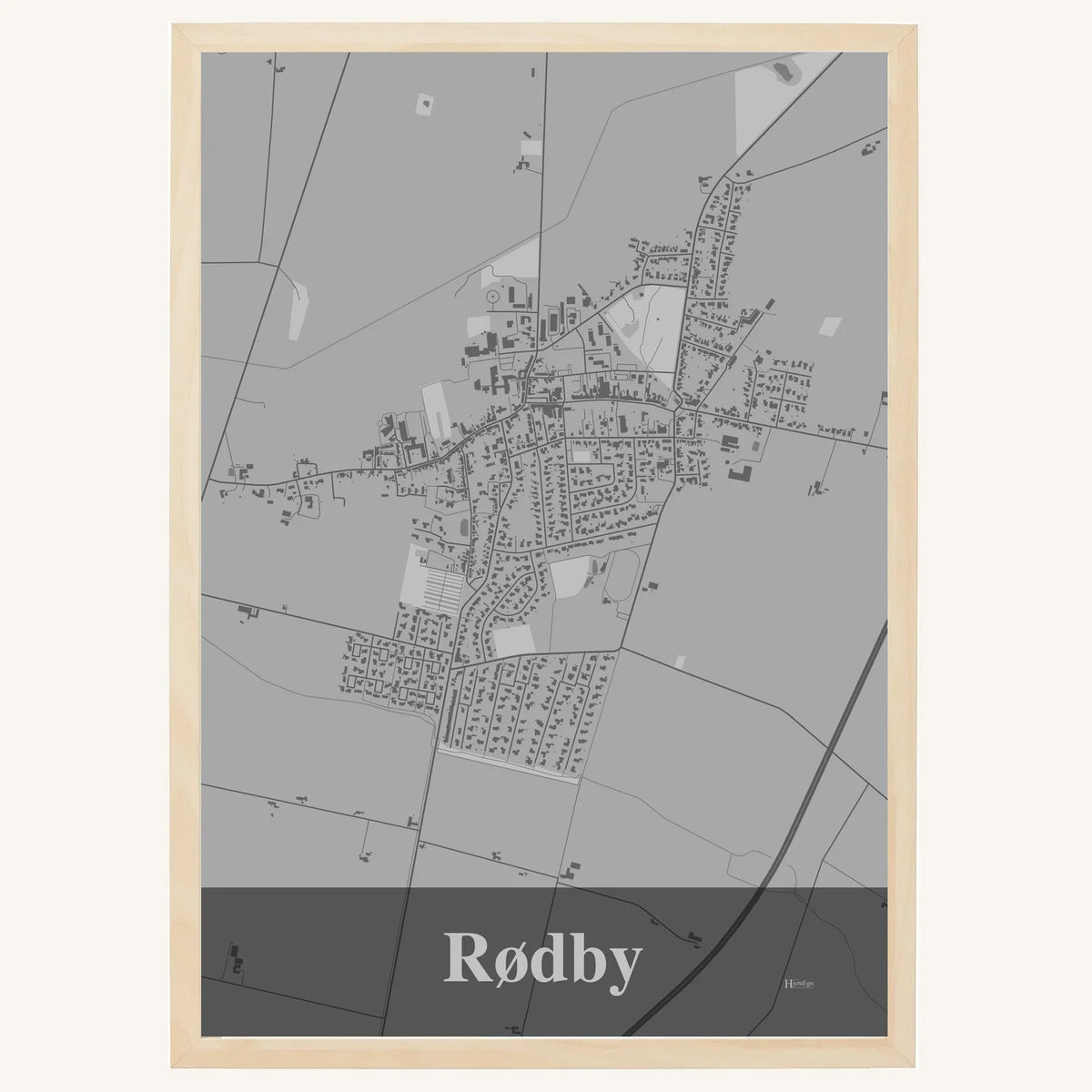Rødby plakat – Firkantet 2026 – Lys pastel grå