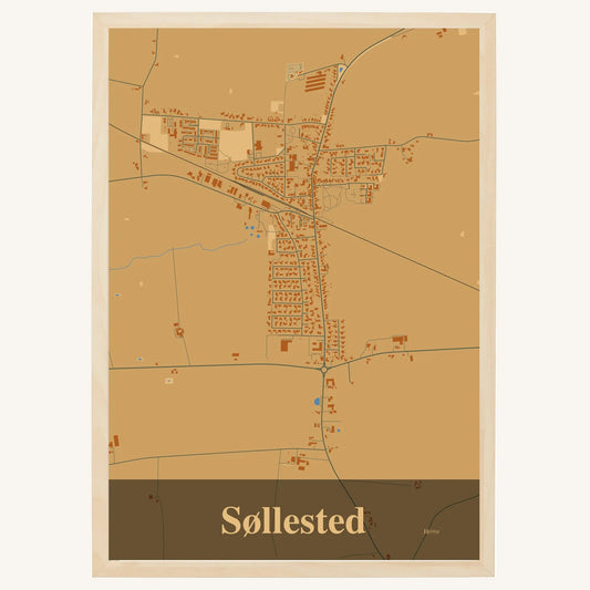 Søllested Plakat – Lys pastel brun