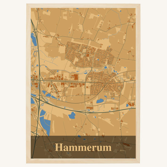 Hammerum plakat – Firkantet 2026 – Lys pastel brun