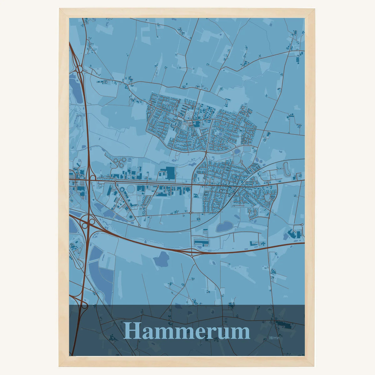 Hammerum plakat – Firkantet 2026 – Lys pastel blå