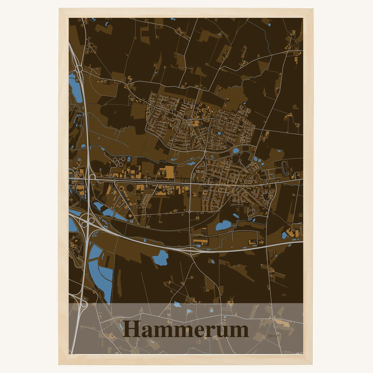 Hammerum plakat – Firkantet 2026 – Mørk brun