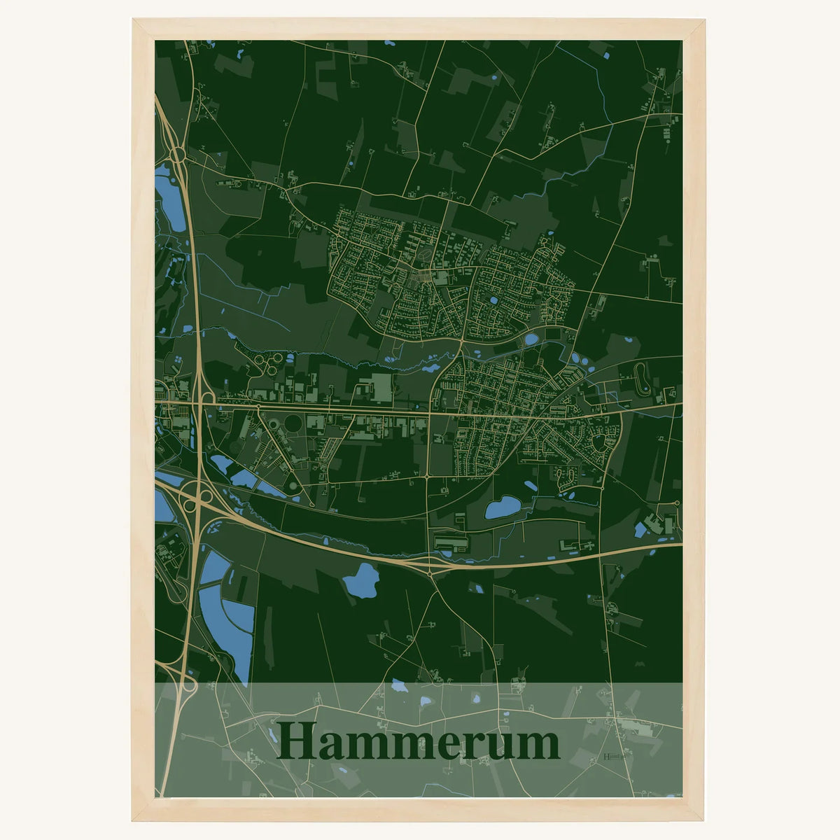 Hammerum plakat – Firkantet 2026 – Mørk grøn