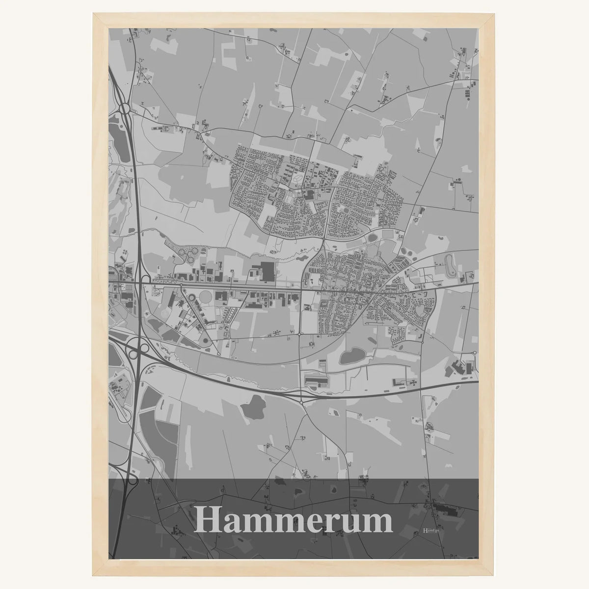 Hammerum plakat – Firkantet 2026 – Lys pastel grå