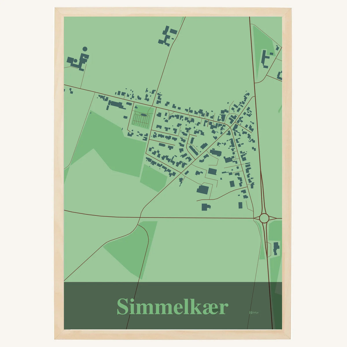 Simmelkær plakat – Firkantet 2026 – Lys pastel grøn