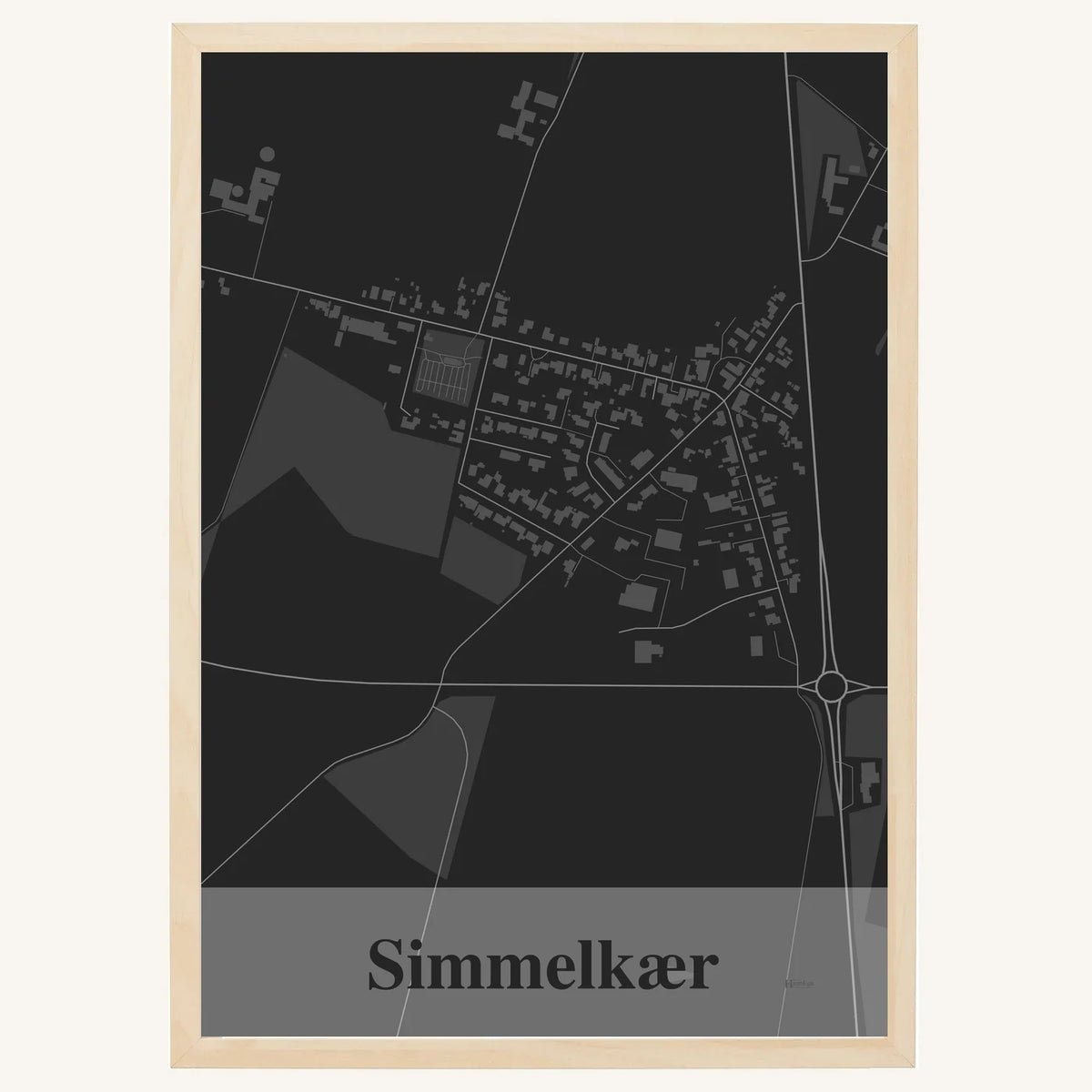 Simmelkær plakat – Firkantet 2026 – Mørk grå