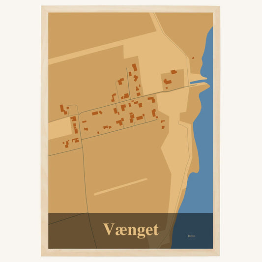 Vænget plakat – Firkantet 2026 – Lys pastel brun