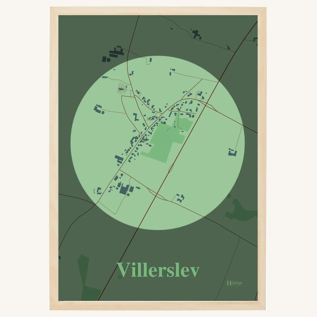 Villerslev plakat – Centrum 2026 – Lys pastel grøn
