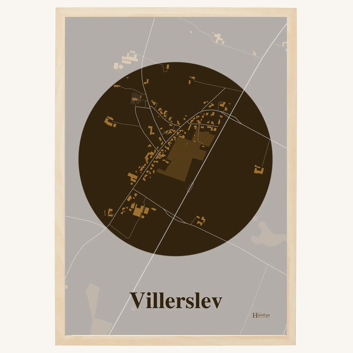 Villerslev plakat – Centrum 2026 – Mørk brun