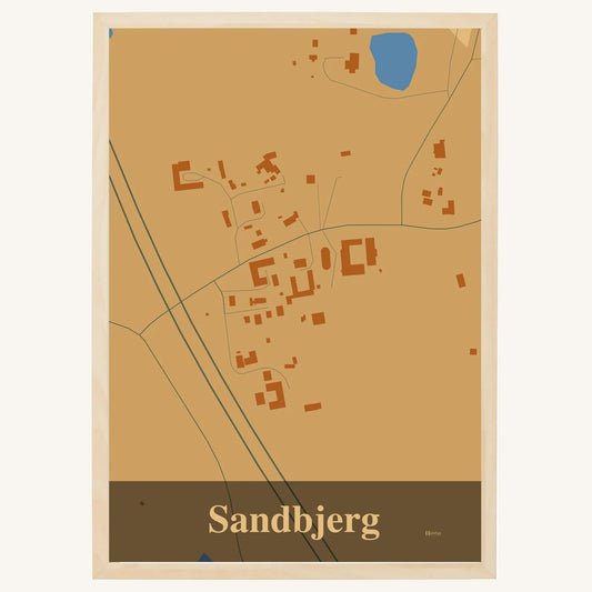 Sandbjerg plakat – Firkantet 2026 – Lys pastel brun