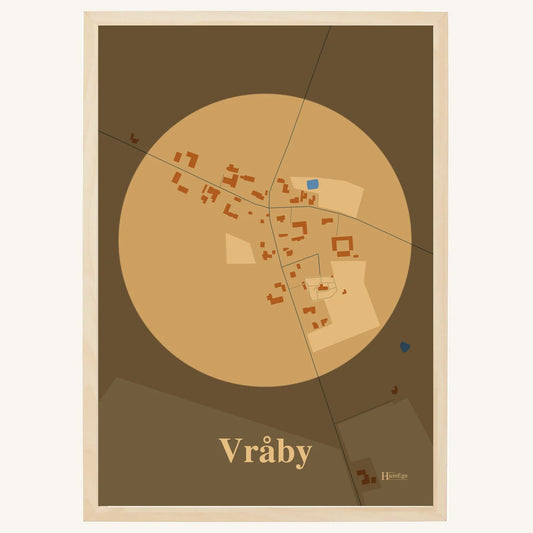 Vråby plakat – Centrum 2026 – Lys pastel brun