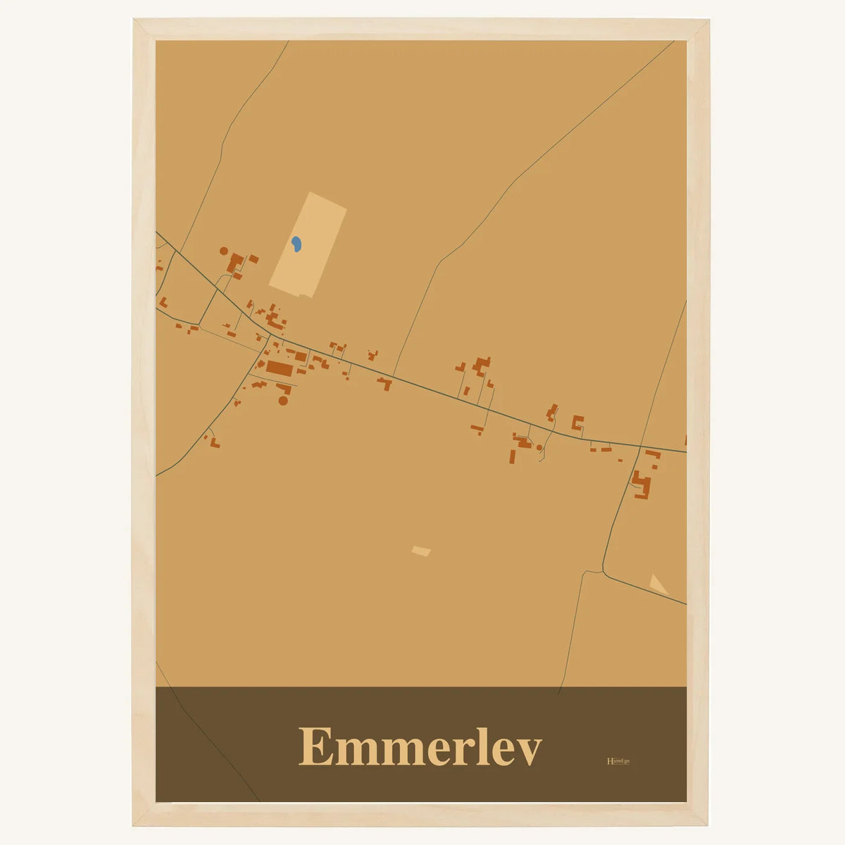 Emmerlev plakat – Firkantet 2026 – Lys pastel brun