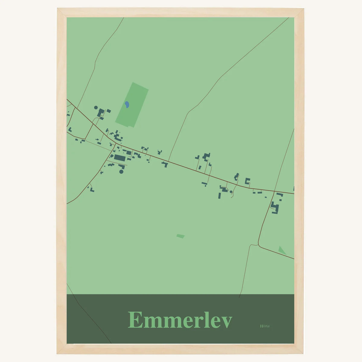 Emmerlev plakat – Firkantet 2026 – Lys pastel grøn
