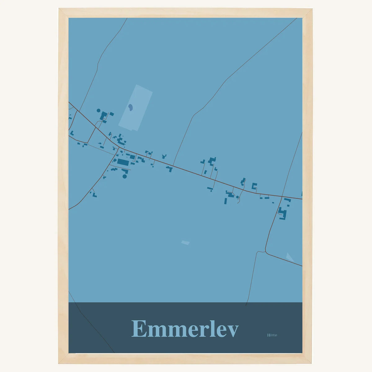 Emmerlev plakat – Firkantet 2026 – Lys pastel blå