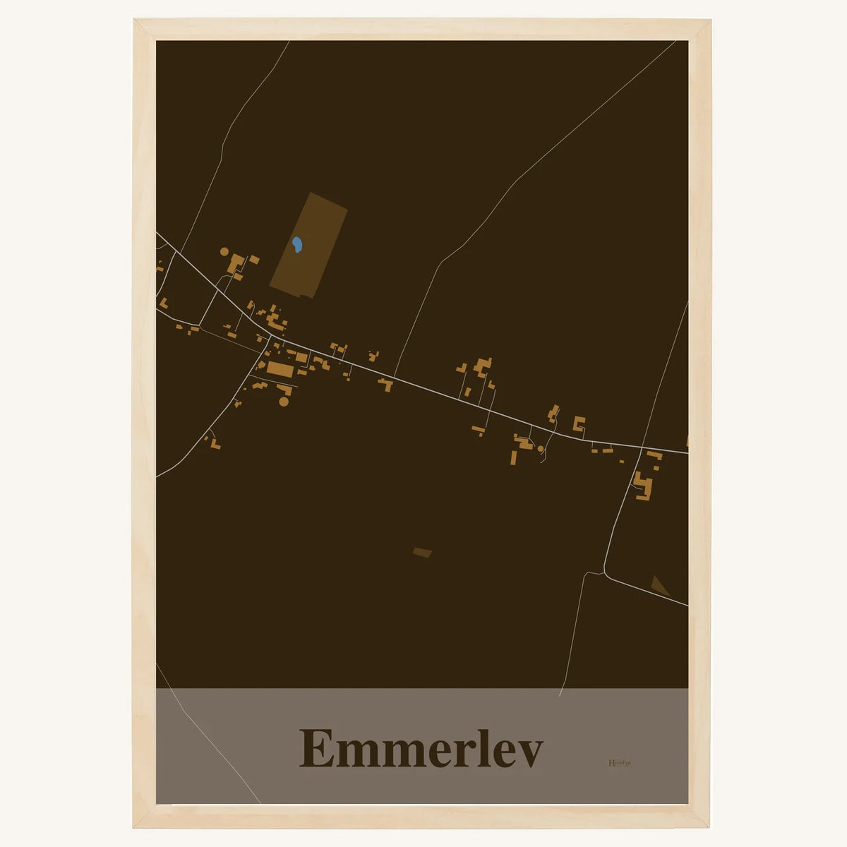 Emmerlev plakat – Firkantet 2026 – Mørk brun