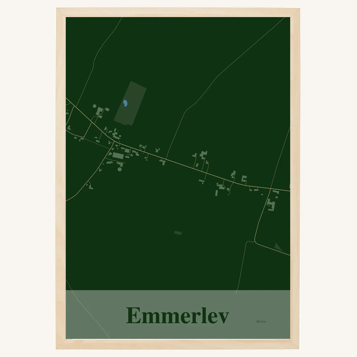 Emmerlev plakat – Firkantet 2026 – Mørk grøn