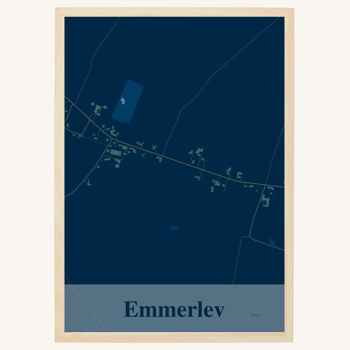 Emmerlev plakat – Firkantet 2026 – Mørk blå