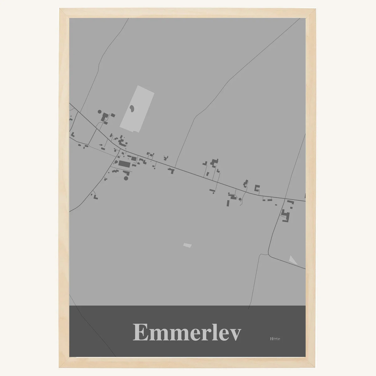 Emmerlev plakat – Firkantet 2026 – Lys pastel grå