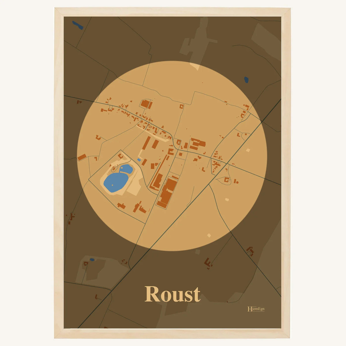Roust plakat – Centrum 2026 – Lys pastel brun