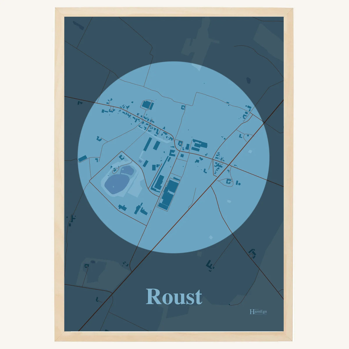 Roust plakat – Centrum 2026 – Lys pastel blå