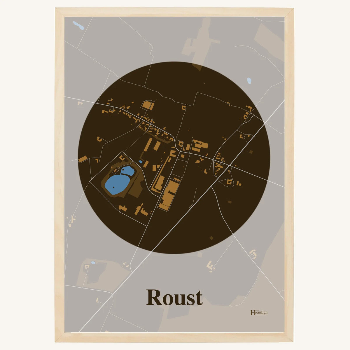 Roust plakat – Centrum 2026 – Mørk brun