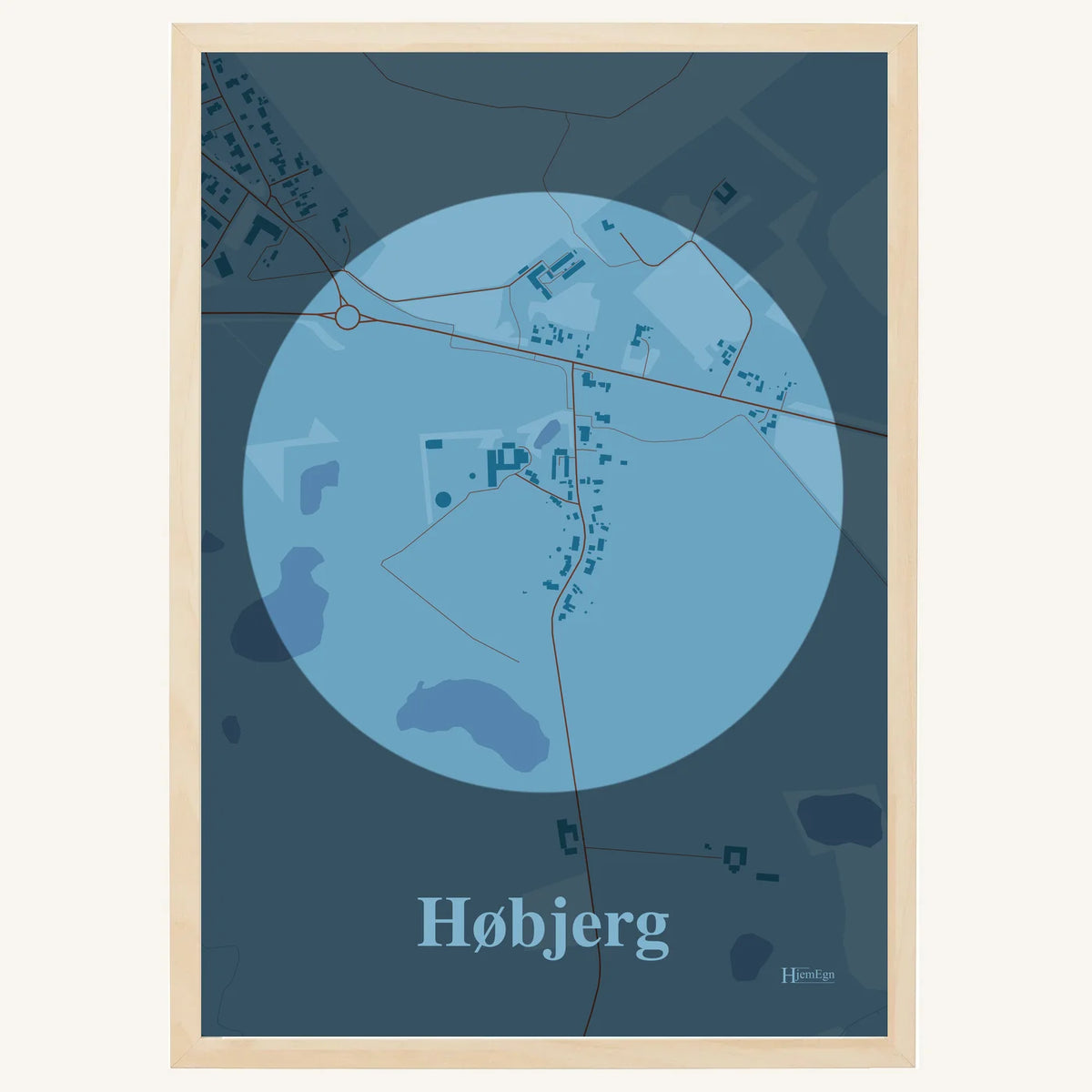 Høbjerg plakat – Centrum 2026 – Lys pastel blå