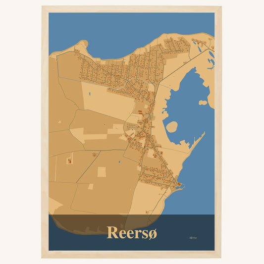 Reersø Plakat – Lys pastel brun