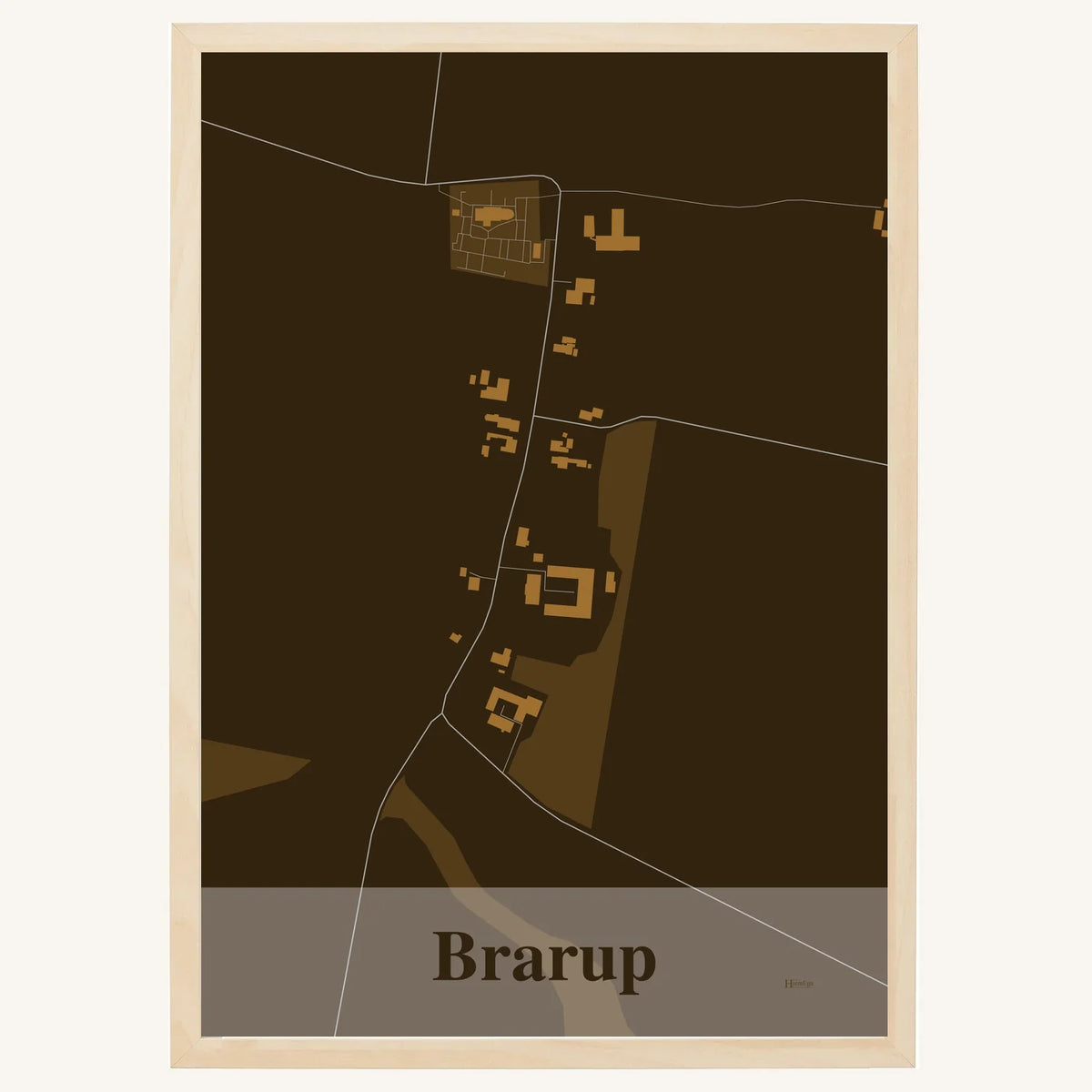 Brarup plakat – Firkantet 2026 – Mørk brun