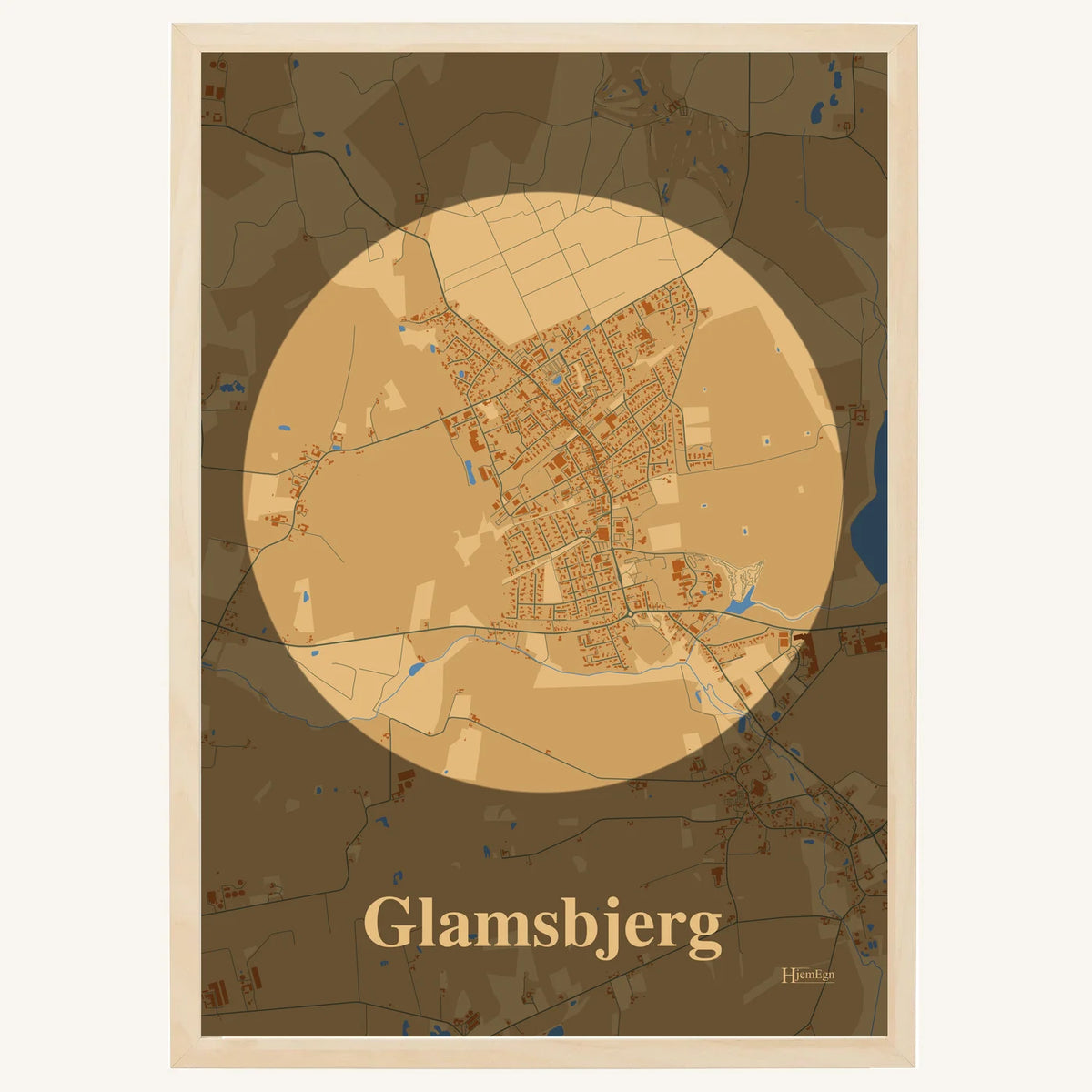Glamsbjerg plakat – Centrum 2026 – Lys pastel brun