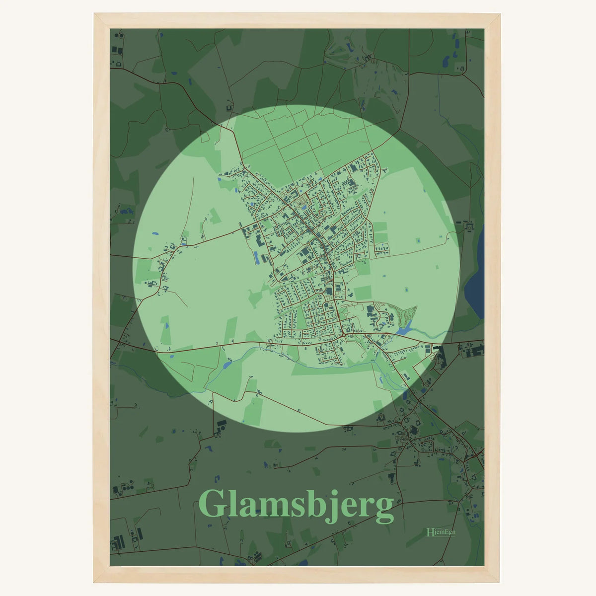 Glamsbjerg plakat – Centrum 2026 – Lys pastel grøn