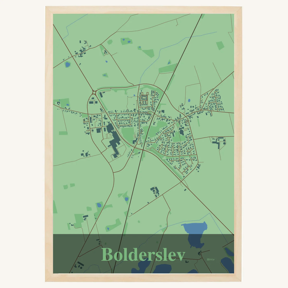 Bolderslev plakat – Firkantet 2026 – Lys pastel grøn