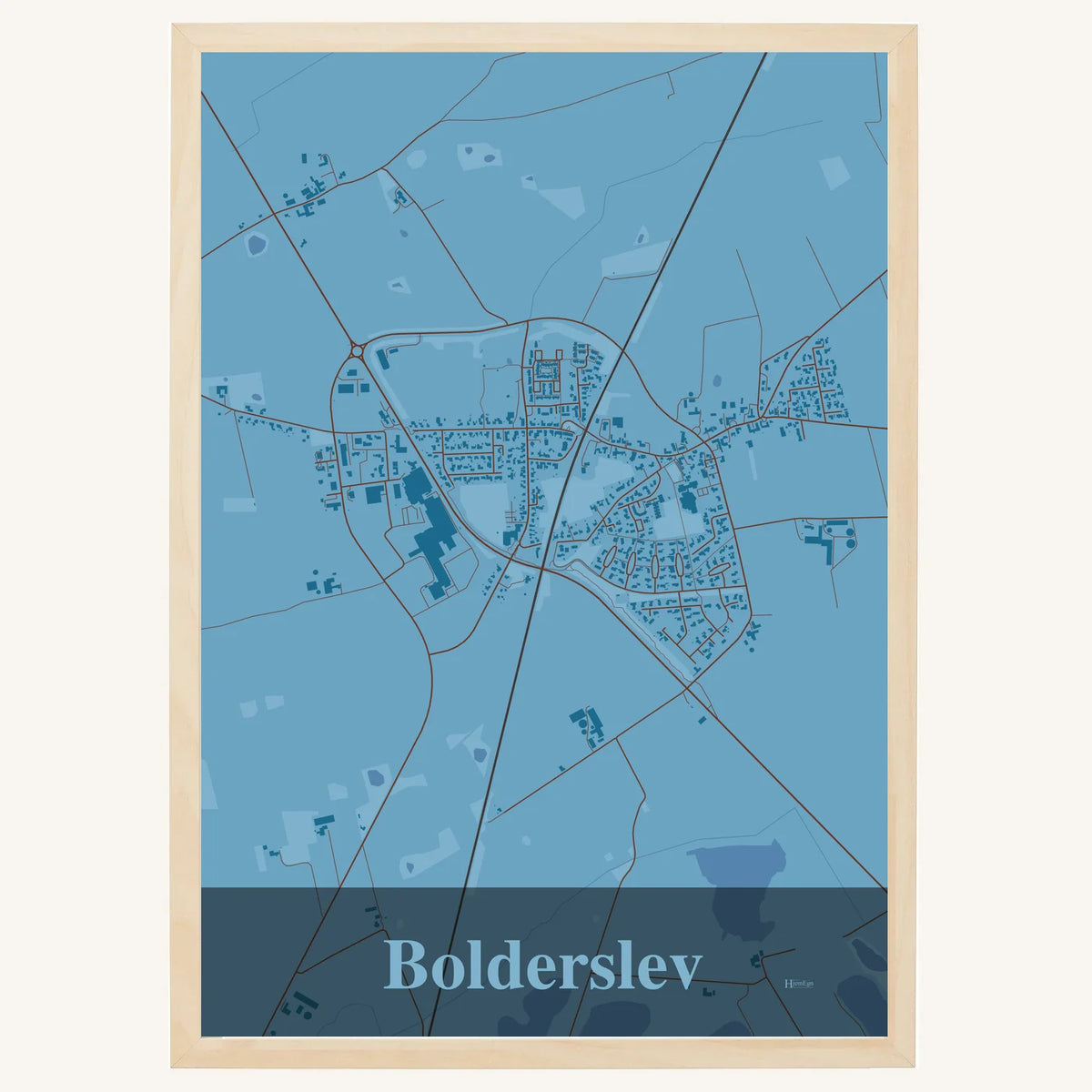 Bolderslev plakat – Firkantet 2026 – Lys pastel blå