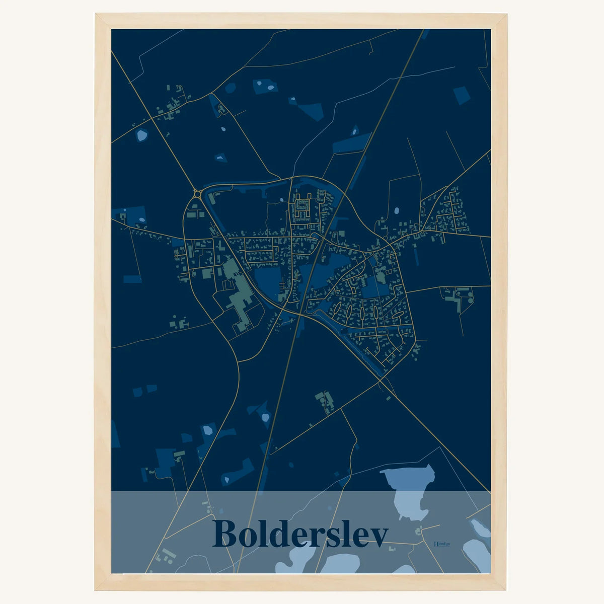 Bolderslev plakat – Firkantet 2026 – Mørk blå