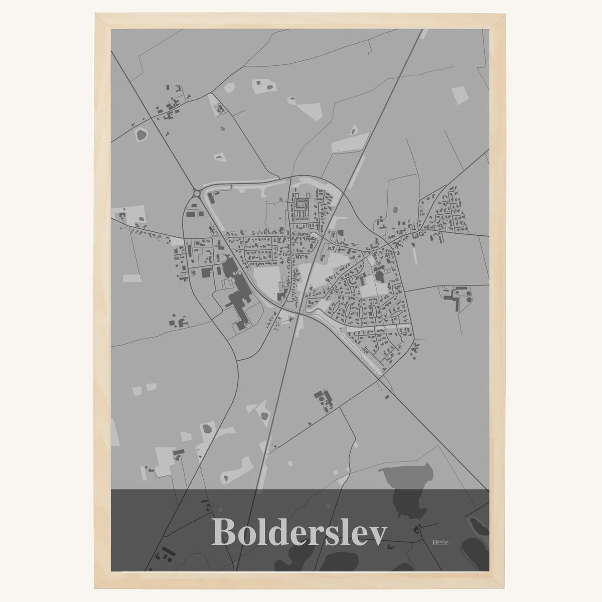 Bolderslev plakat – Firkantet 2026 – Lys pastel grå