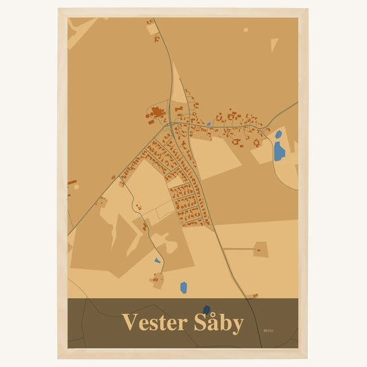 Vester Såby plakat – Firkantet 2026 – Lys pastel brun