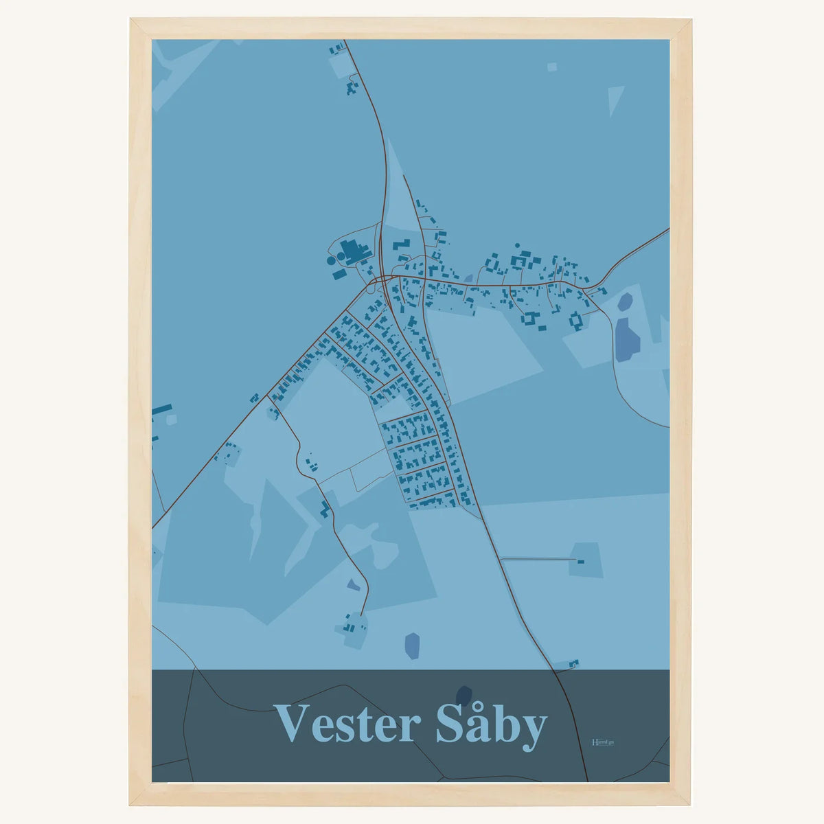 Vester Såby plakat – Firkantet 2026 – Lys pastel blå