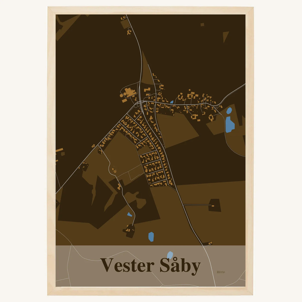 Vester Såby plakat – Firkantet 2026 – Mørk brun